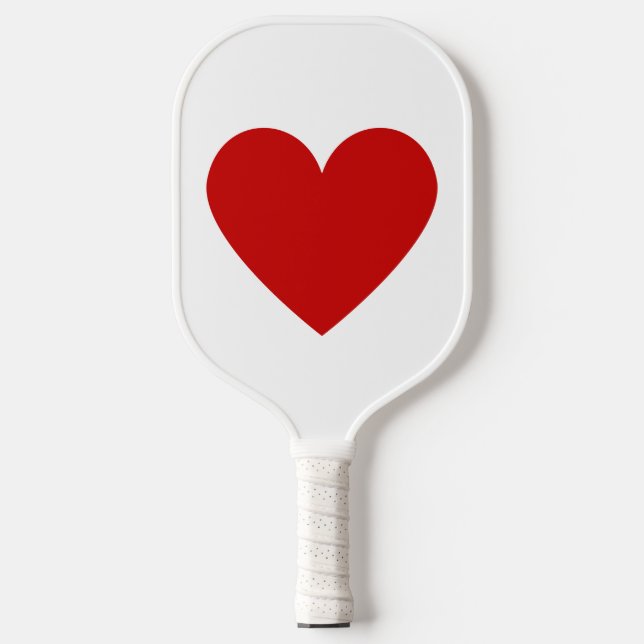 Modern Simple Red Heart Love Classic Stripe    Pickleball Paddle (Front)