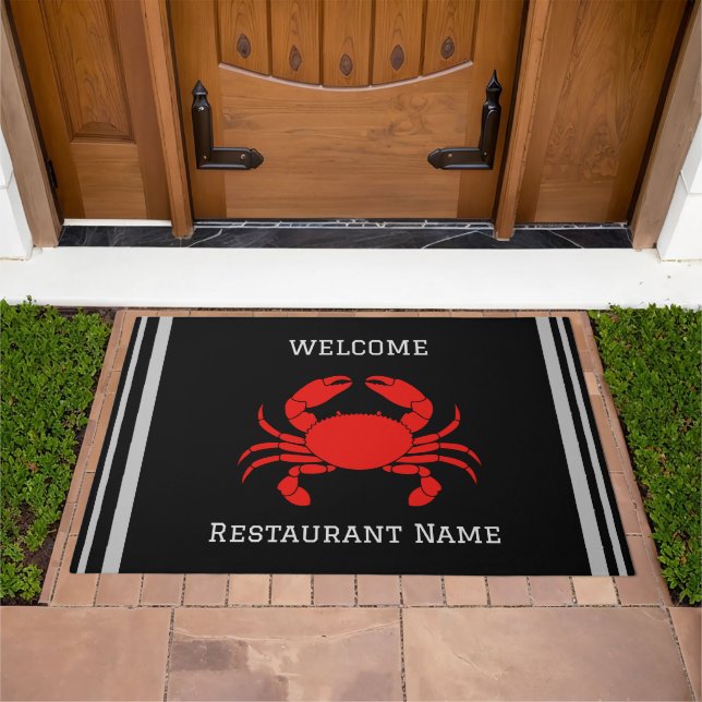 Modern Simple Red kink crab seafood fresh Doormat (Outdoor)