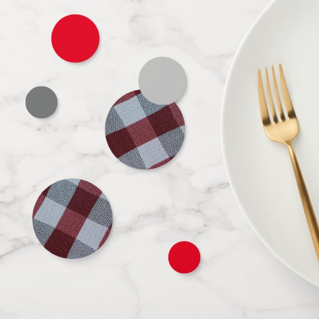 Modern Simple Red Merry Christmas Pattern Confetti (Group)