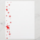 Modern Simple Red Moose Snowflakes (Front)