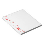 Modern Simple Red Moose Snowflakes Notepad at Zazzle