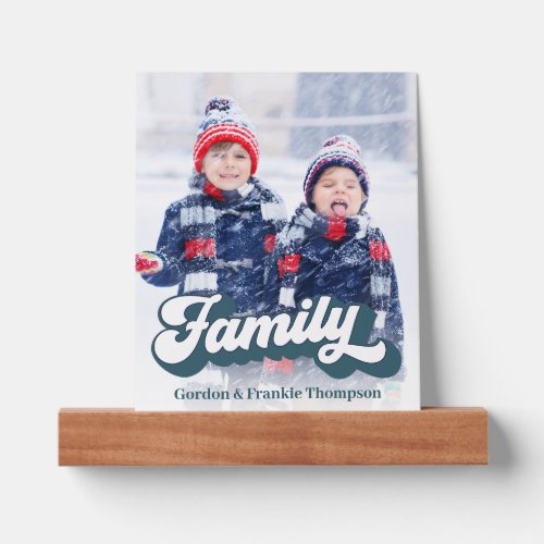 Modern Simple Retro Typography Cool Family Picture Ledge