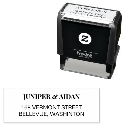 Modern Simple Return Address Self_inking Stamp