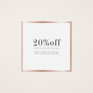 Modern simple rose gold border discount card