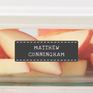 Modern Simple Rough Stitch Add Five Names Kids' Labels