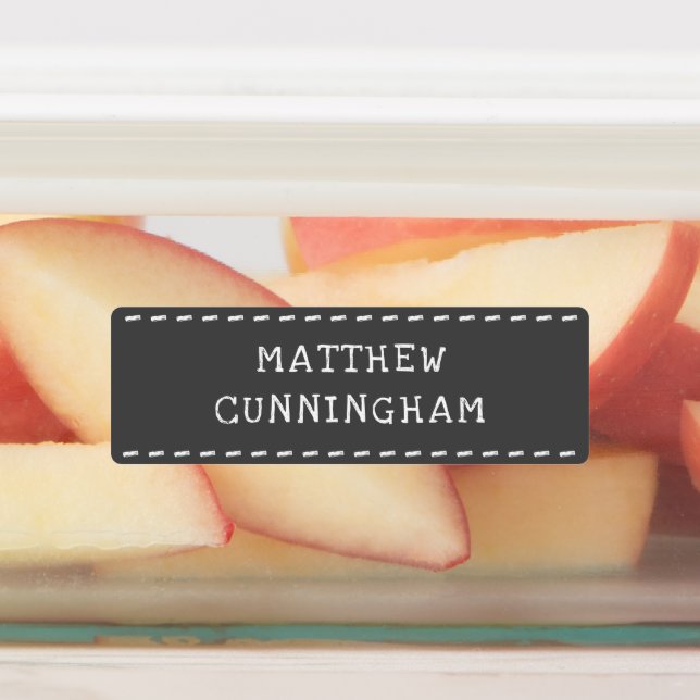 Modern Simple Rough Stitch Add Five Names Kids' Labels (Affixed)