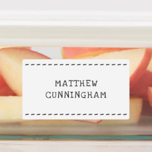 Modern Simple Rough Stitch Add Three Names Kids' Labels