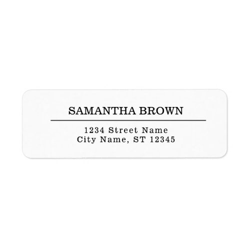 Modern Simple Rustic Black and White  Label