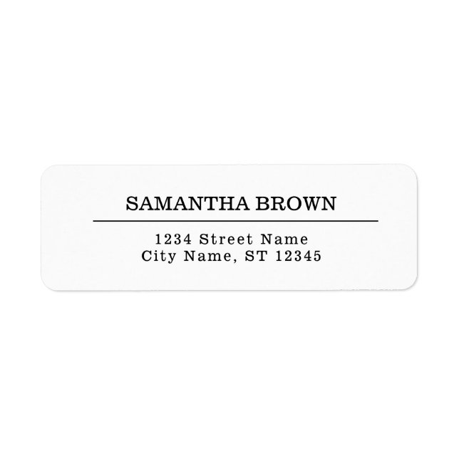 Modern Simple Rustic Black and White  Label (Front)