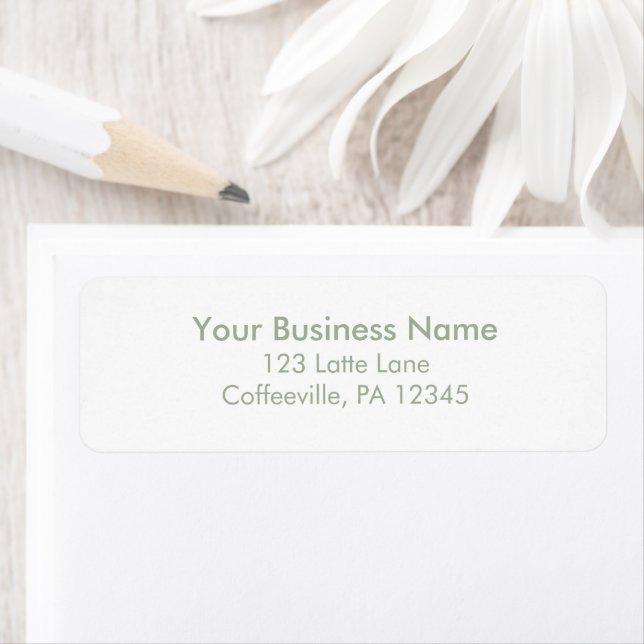 Modern Simple Sage Green Custom Return Address Label (Insitu)