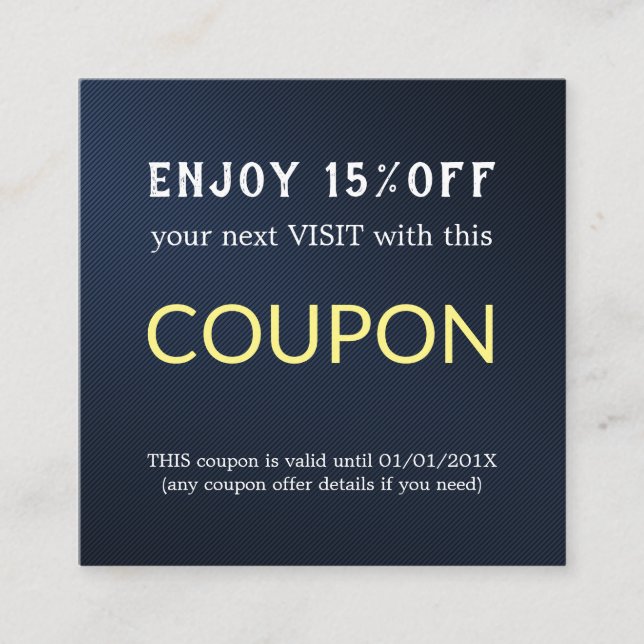 Modern Simple Salon Discount Coupon (Front)
