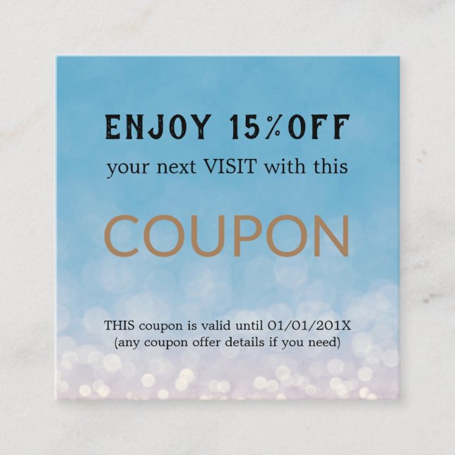 Modern Simple Salon Discount Coupon (Front)