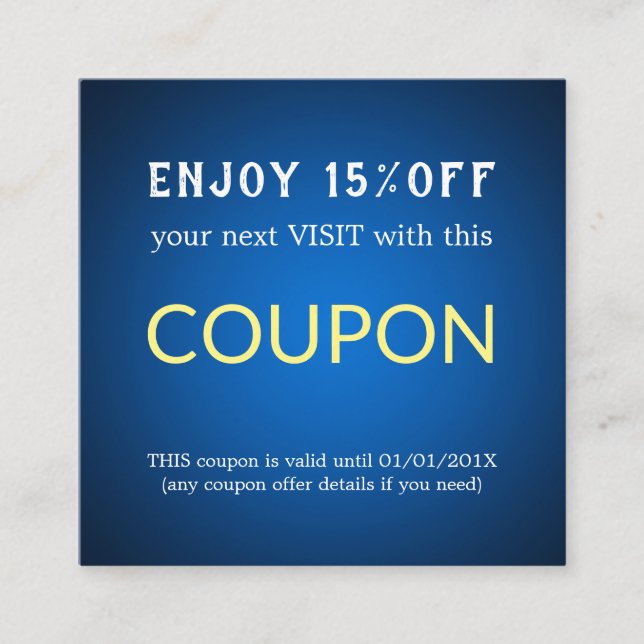 Modern Simple Salon Discount Coupon (Front)