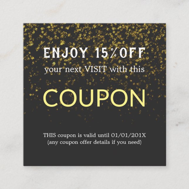 Modern Simple Salon Discount Coupon (Front)