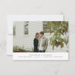 Modern Simple Save The Date Card