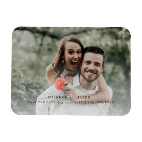 Modern Simple Save the Date Photo Magnet