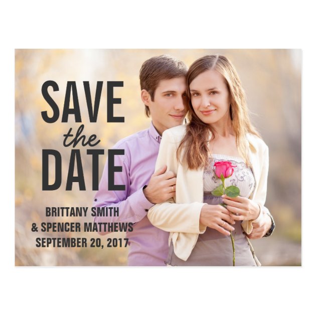 Modern Simple Save The Date Postcard