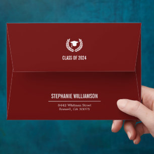 Modern Simple School College Graduation Party Envelope