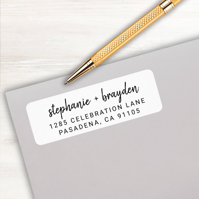 Modern Simple Script 30th Birthday Return Address Label (Creator Uploaded)