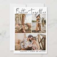 Modern simple script chic 6 photos engagement
