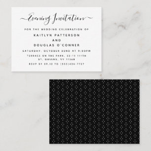 Modern Simple Script Evening Event Ticket Invite