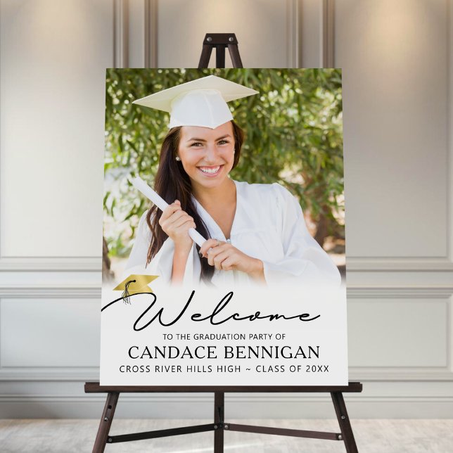 Modern Simple Script Graduate Welcome Photo Foam Board (Creator Uploaded)