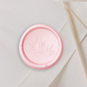 Modern Simple Script Miss to Mrs Bridal Shower Wax Seal Sticker