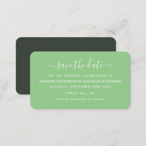 Modern Simple Script Save The Date Card