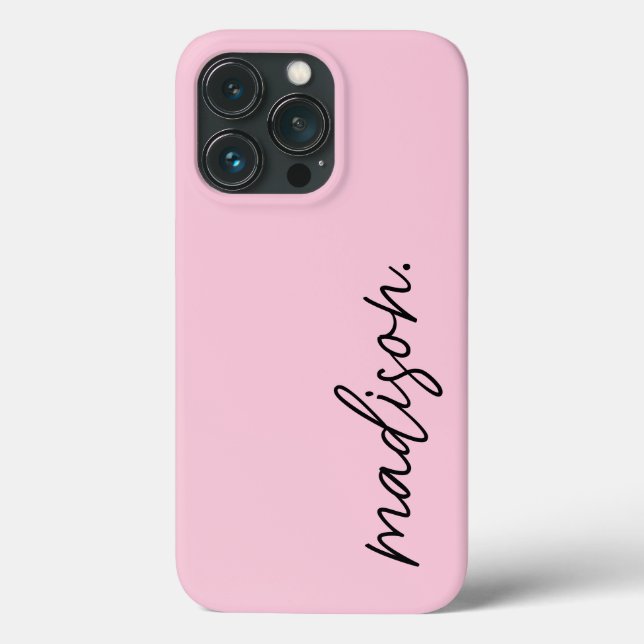 Modern Simple Script Trendy Stylish Blush Pink Case-Mate iPhone Case (Back)