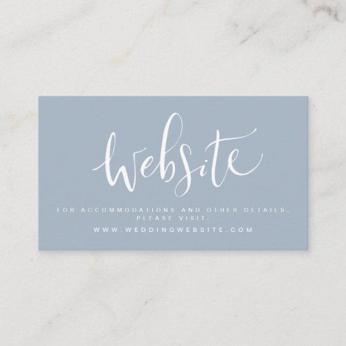 Modern Simple Script Wedding website Insert card