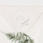 Modern Simple Serif Monogram Greenery Wedding Embosser<br><div class="desc">Modern Simple Serif Monogram Greenery Wedding Embosser</div>