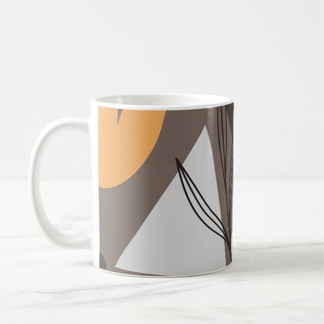 Modern simple shapes seamless pattern design. Scan Coffee Mug (Left)