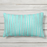 Modern Simple Silver Mint Green ZigZag Geo Lumbar Pillow<br><div class="desc">This modern and simple geometric is an elegant and chic interpretation of the classic geo themed design composition. Its faux printed metallic silver foil and mint green color combination is a trendy and fashionable infusion. It features a long striped simple, contemporary, and luxury minimalist zigzag pattern. ***IMPORTANT DESIGN NOTE: For...</div>