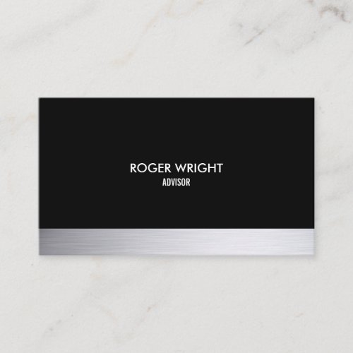 Modern Simple Silver Shimmer Professional Business Card