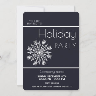 Modern simple snowflake corporate Holiday party Invitation