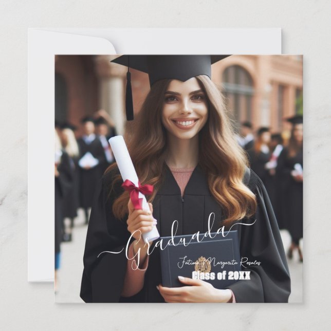 Modern Simple Spanish Flat Thank You Card (Front)