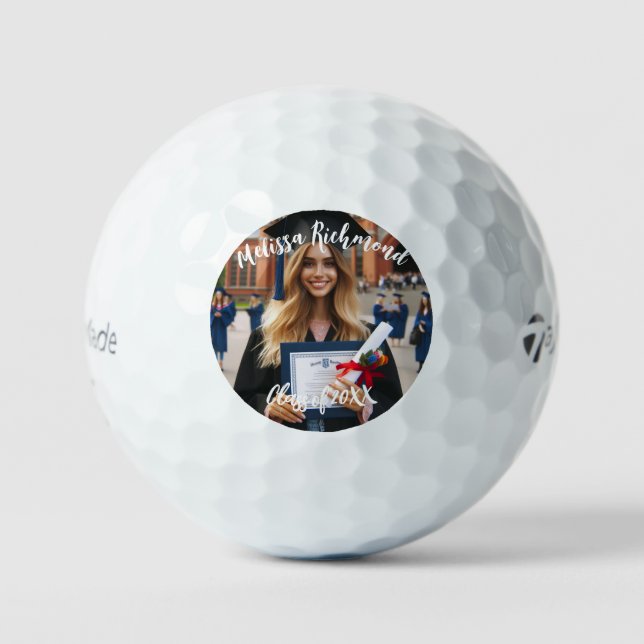 Modern Simple Spanish Photo Script | Custom Golf Balls (Front)