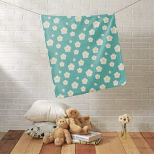 Modern Simple Spring Daisy flowers gradient Baby Blanket