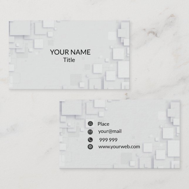 Modern simple square business card (Front/Back)