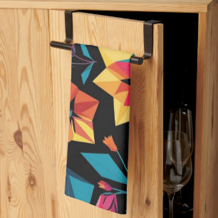 modern Simple Star geometric colorful pattern Kitchen Towel