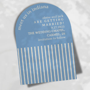 Modern Simple Striped Wedding Save The Date