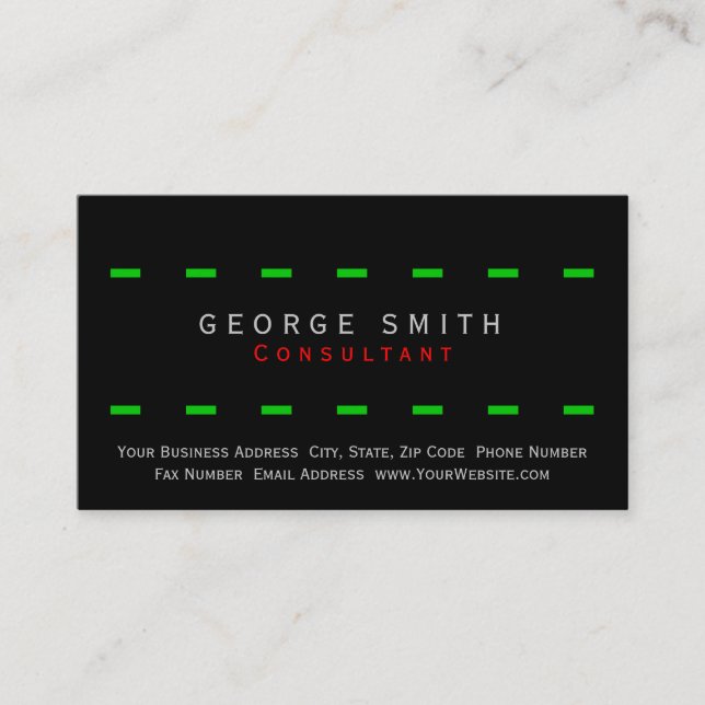Modern Simple Stylish Consultant Business Card (Front)