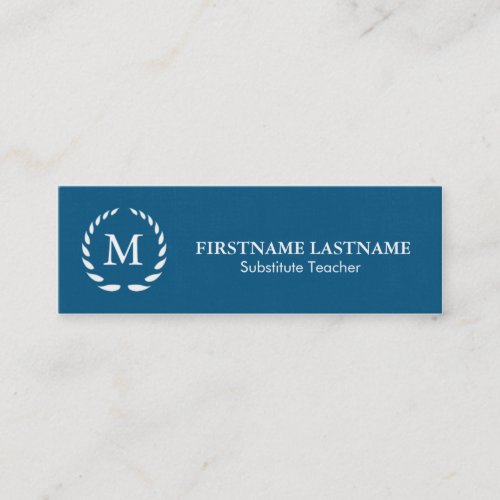 Modern &amp; Simple Substitute Teacher Business Card
