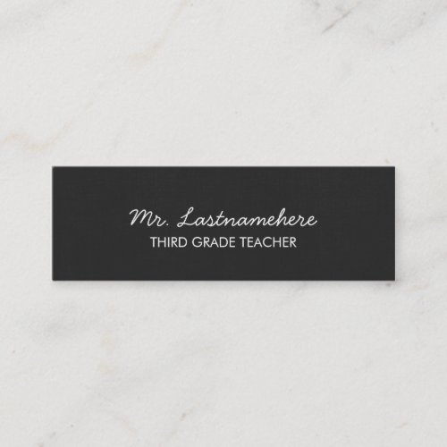 Modern &amp; Simple Teacher Business Card