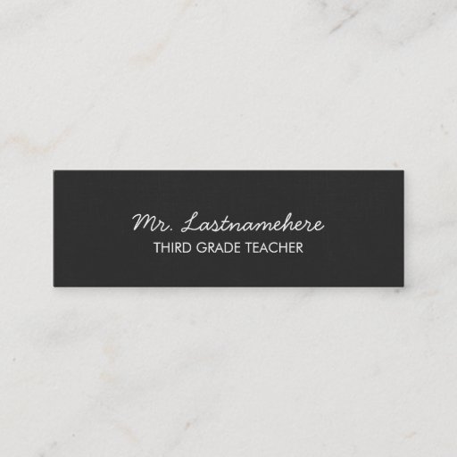 Customizable Modern &amp; Simple Teacher Business Card