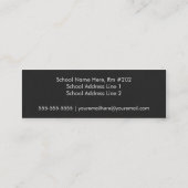 Modern & Simple Teacher Business Card (Back)