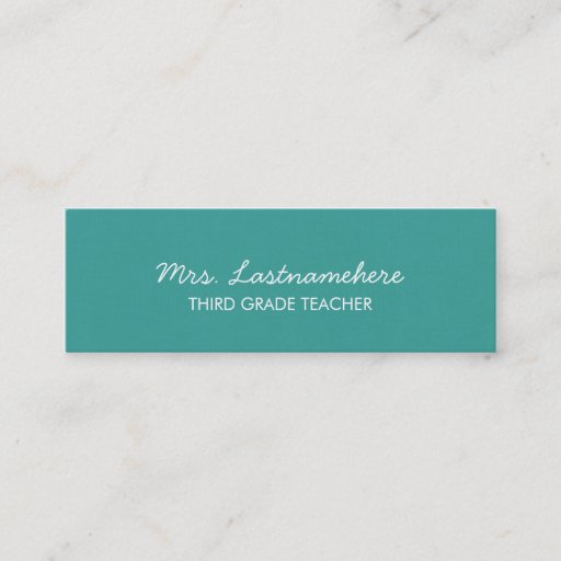 Customizable Modern &amp; Simple Teacher Business Card