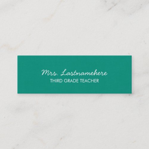 Modern &amp; Simple Teacher Business Card
