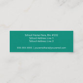 Modern & Simple Teacher Business Card (Back)