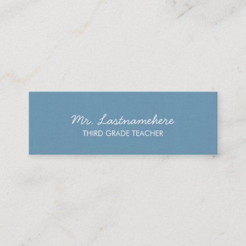 Modern &amp; Simple Teacher Business Card
